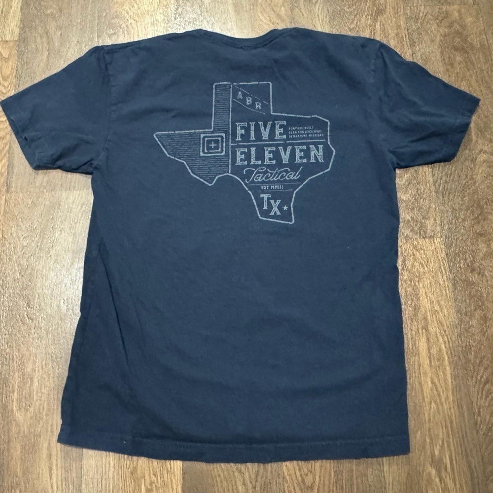 5.11 Tactical Texas State Short Sleeve T-Shirt Navy Blue Size Medium - Picture 5 of 8